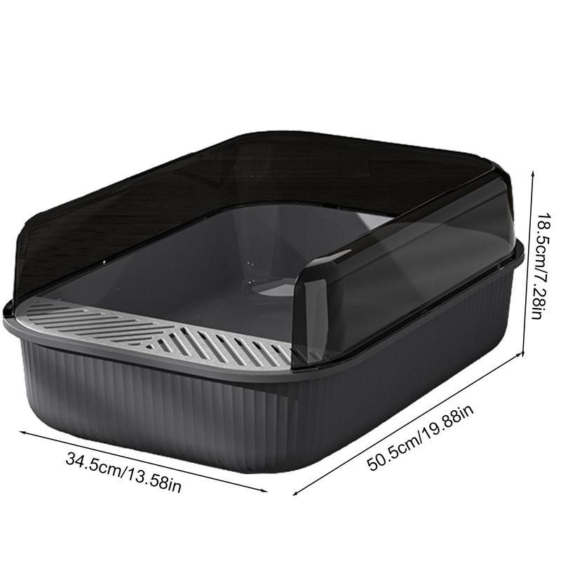 Kutija s pijeskom za mačke Poluzatvorena kutija s pijeskom s visokim stranama Odvojiva plitka posuda s pijeskom za mačji WC za mačiće, mačke, pribor za kućne ljubimce