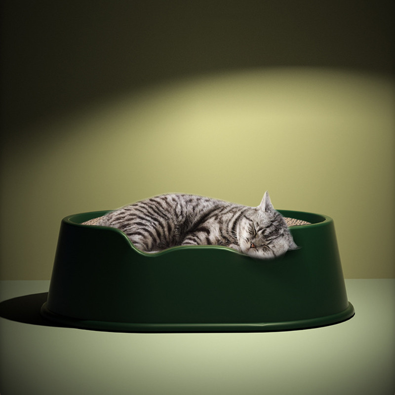 Pilnībā atvērts liels kaķu pakaišu baseins kvadrātveida šļakatām izturīgs daļēji slēgts kaķu pakaišu baseins kaķu tīra kaķu tualete