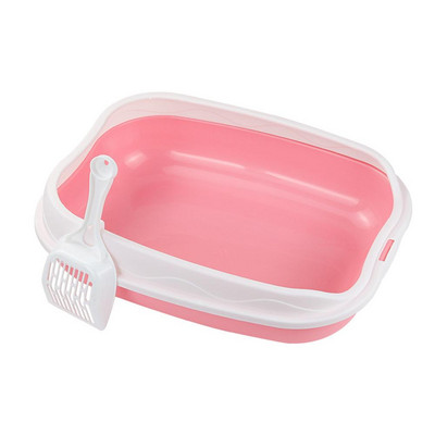 WC za kućne ljubimce Noćna posuda protiv prskanja Kutija za pijesak Kutija za mačke Ladica za mačke s lopaticom Kitten Dog Clean WC Kućna plastična kutija za pijesak Potrepštine za mačke