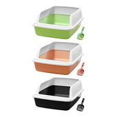 Pakaišu kaste ar daļēji slēgtu noņemamu paaugstinājumu ar kaķu tualeti augšpusē