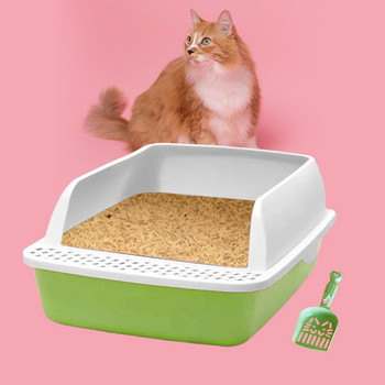 Κουτί απορριμάτων με ημι-κλειστό αφαιρούμενο ύψος με τουαλέτα γάτας ψηλής όψης