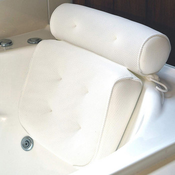Баня СПА възглавница за баня с вендузи Опора за гърба на врата Удебелена облегалка за глава за баня Възглавница за домашна вана Аксесоари за възглавници