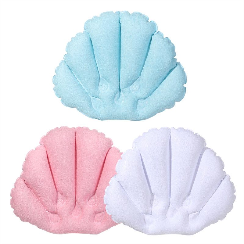 PVC ventilatora formas piepūšamais vannas spilvens, dvieļu audums galvas balsta spilvens, piepūšamais spilvens, izturīgs vannas istabas komplekts mājām un komfortam