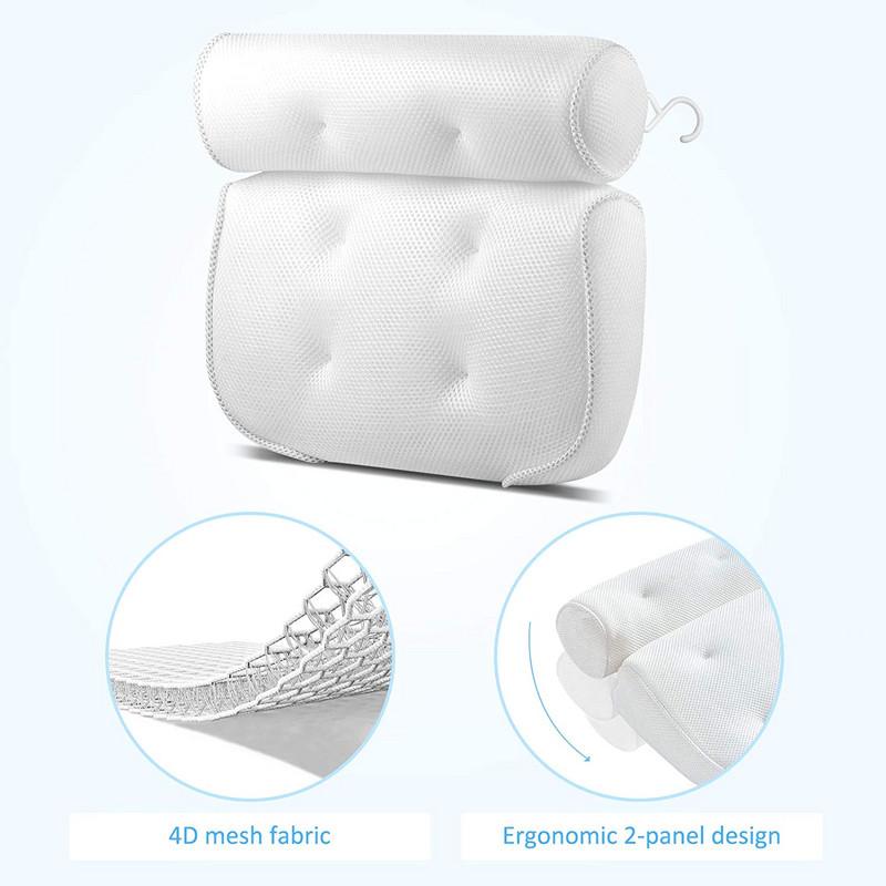 4D zračni mrežasti jastuk za kupanje Jastuk za kupaonsku kadu Mekani jastuci za kupanje Odgovara većini kada Kućni spa jastuk za maksimalni užitak