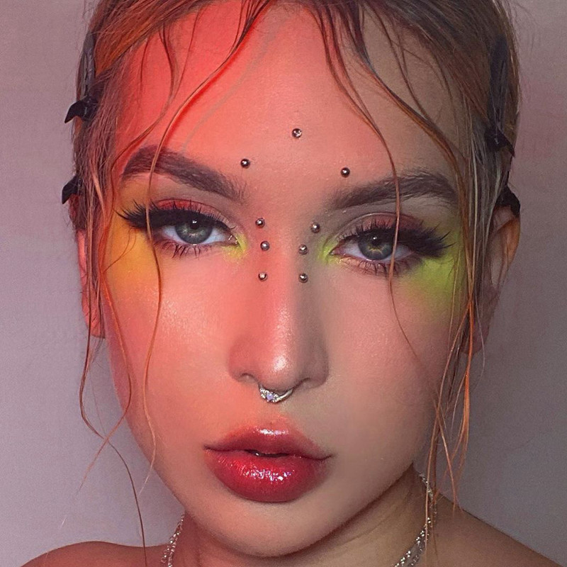 Novi dolazak Lažni prsten za usne Nit Lažni prsten za nos Prsten za obrve Naljepnica za piercing za tijelo Nakit za tijelo od nehrđajućeg čelika Lopta od 20 komada