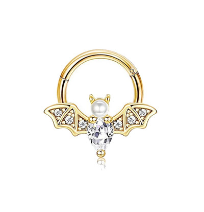 Bee Prsten za piercing nosa Prsten za piercing nosne pregrade Titanijski čelik Nariz piercing ušne hrskavice Tragus Goth piercing Nez Opal Bee