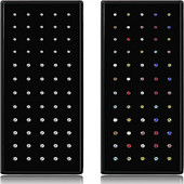 60 gab. 1,5/2/2,5 mm kalnu kristāla nerūsējošā tērauda pīrsings, izliekts degungals, gredzeni, sieviešu rotaslietas, taisni starpsienas auskari