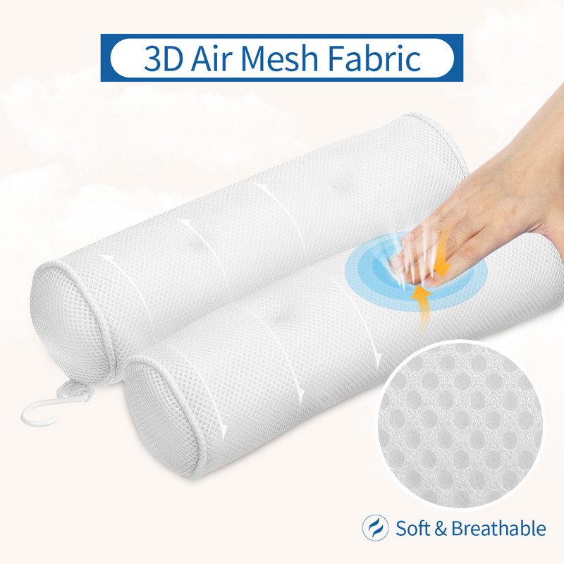 Mekani 3D SPA protuklizni jastuk za kadu s vakuumskim čašicama Kadica za kupanje Potpora za vrat Naslon za glavu Jastuci Jastuci Kupaonski pribor Podebljani