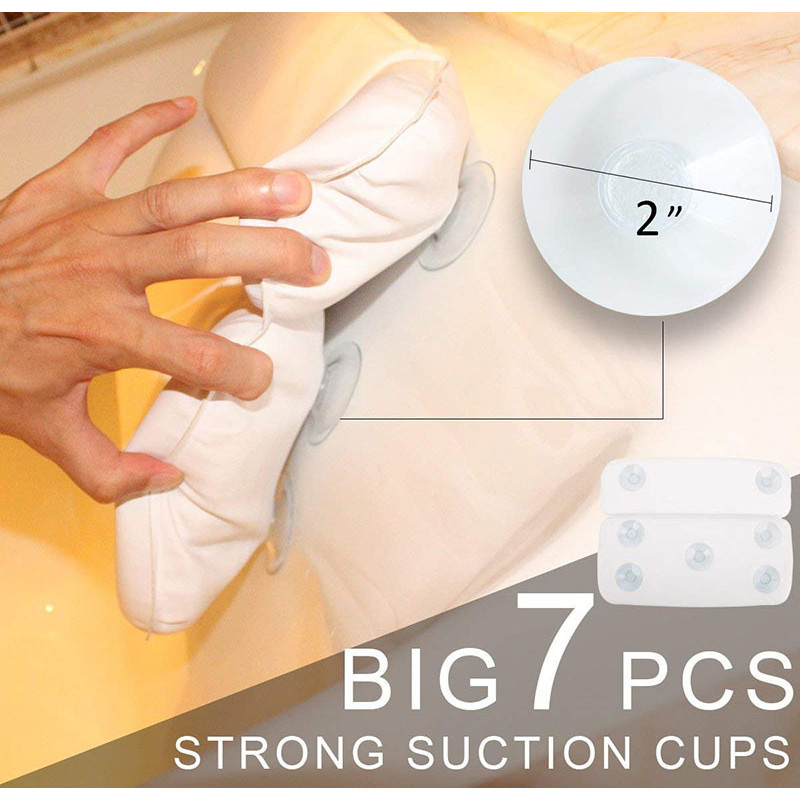 Vannas spilvens, slīdošs, vannas galvas kakla balsts. Vannas spilvenu aksesuāri ir piemēroti izliektām vai taisnām muguras vannām.