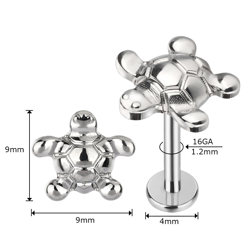 ASTM F136 Titanium BUŠILICA ZA UŠI Javorov list Kornjača Pčela Galeb Nitovi za uho Labret Naušnica za usne Hrskavica NAUŠNICA Nakit za piercing