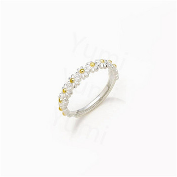 2021 New Fashion Sweet Little Daisy Ring for Women Temperament Cute Little Flower Ring Girl Κοσμήματα Εκλεκτό Δώρο Δείπνο