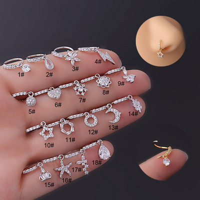 1 gabals korejiešu modes pīrsings ar vienu deguna gredzenu aprocei ķermeņa rotaslietas sievietēm 2022. g. trends ausu aproces, drošības adatas, deguna auskari