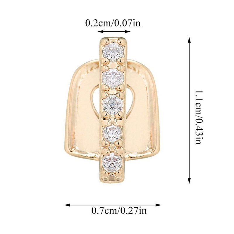 Nakit Gangsta Party Smiješni nakit Rhinestone Hip Hop Teeth Grillz Pojedinačne kopče Grillz Kapice za zube Gornji i donji Grillz