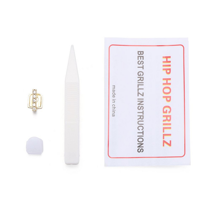 Nakit Gangsta Party Smiješni nakit Rhinestone Hip Hop Teeth Grillz Pojedinačne kopče Grillz Kapice za zube Gornji i donji Grillz