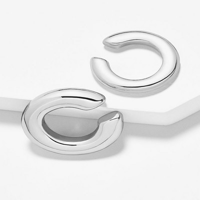 Jedinstveni lažni piercing metalne kopče za uši, asimetrične okrugle hrskavične kopče za uši za žene Modni nakit Božićni dar