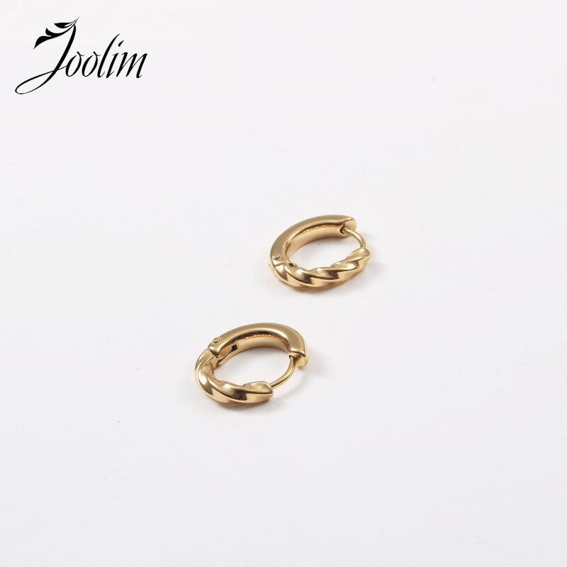 Joolim High End PVD Plated Waterproof Mini Twist Huggie Earring Trend For Women Κοσμήματα από ανοξείδωτο χάλυβα Χονδρική