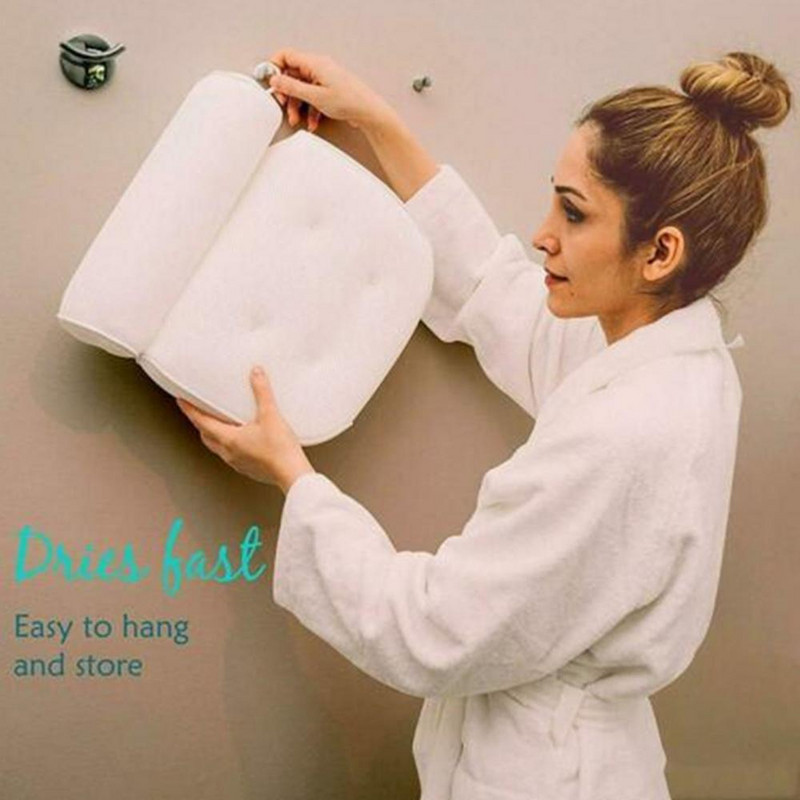 3D mrežasti jastuk za kadu SPA prostirka Vakumska kupka Kupatilo s vakuumskim čašicama Ergonomska kadica Potpora za vrat Naslon za glavu Jastuci