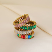 High End AAA Zirconia Pave Rings για Γυναικεία Δαχτυλίδια από ανοξείδωτο ατσάλι για γυναίκες