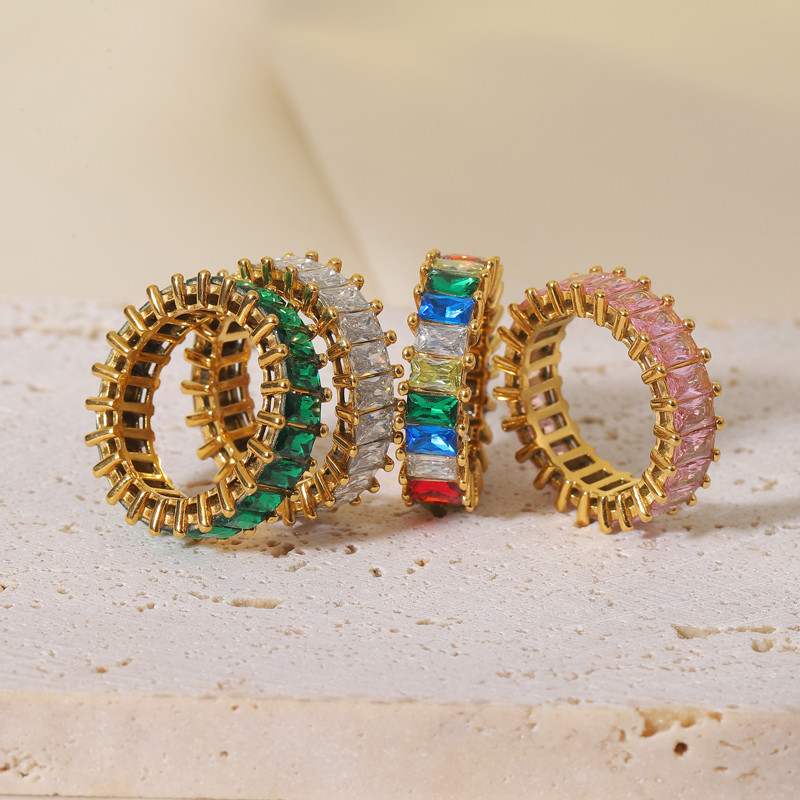 High End AAA Zirconia Pave Rings για Γυναικεία Δαχτυλίδια από ανοξείδωτο ατσάλι για γυναίκες