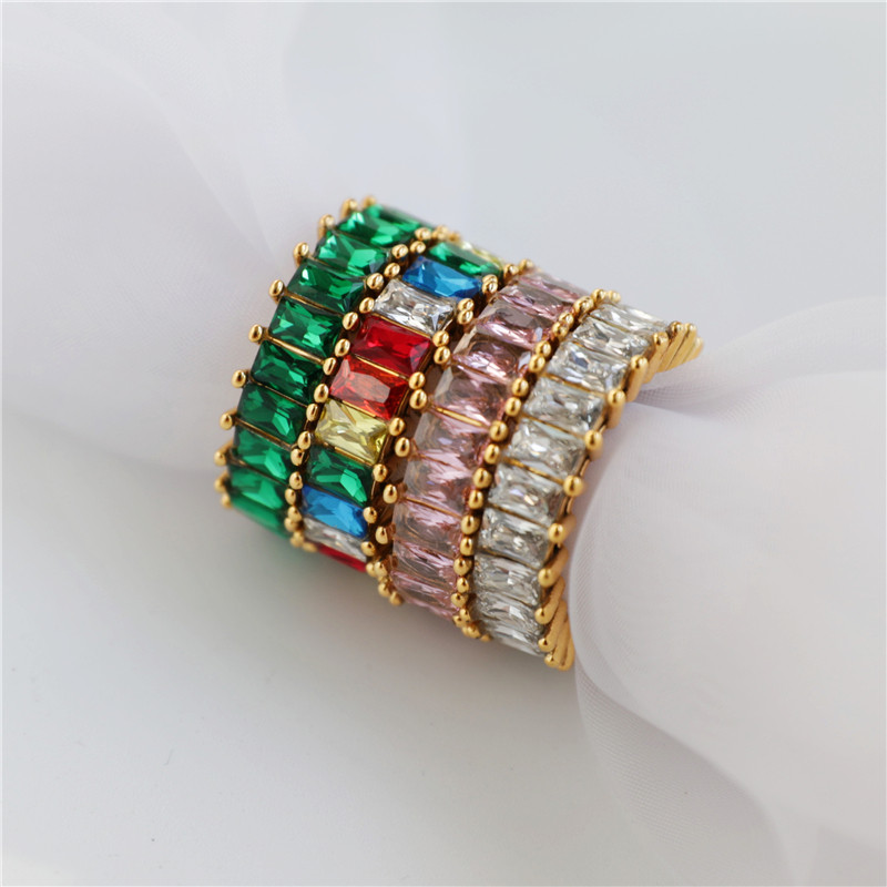 High End AAA Zirconia Pave Rings για Γυναικεία Δαχτυλίδια από ανοξείδωτο ατσάλι για γυναίκες