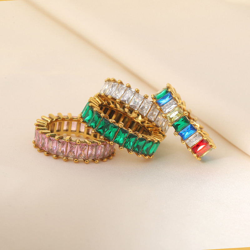 High End AAA Zirconia Pave Rings για Γυναικεία Δαχτυλίδια από ανοξείδωτο ατσάλι για γυναίκες