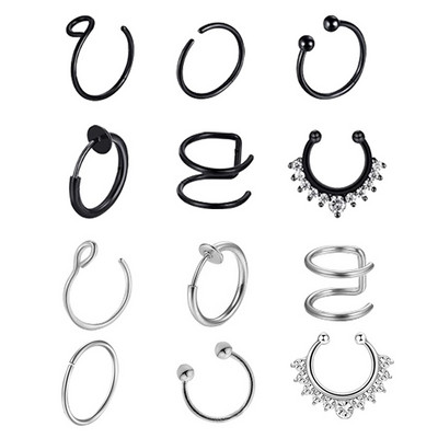 Vairāku stilu nerūsējošais tērauds, seksīgs kubisks cirkons.