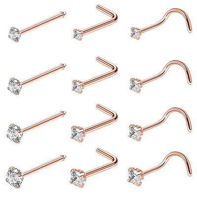 Vairāku stilu nerūsējošais tērauds, seksīgs kubisks cirkons.