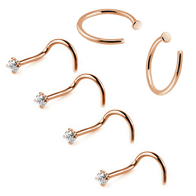 Vairāku stilu nerūsējošais tērauds, seksīgs kubisks cirkons.