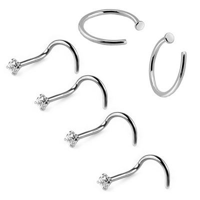 Vairāku stilu nerūsējošais tērauds, seksīgs kubisks cirkons.