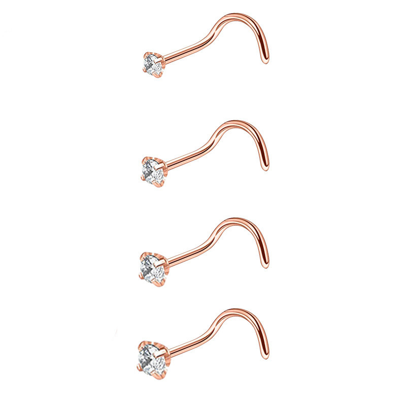 Vairāku stilu nerūsējošais tērauds, seksīgs kubisks cirkons.