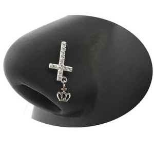 Nakit za piercing u nosu Ženske karike za nos od nehrđajućeg čelika Nakit za viseći nos s dragim kamenjem L zavojnice za nos Nakit za tijelo