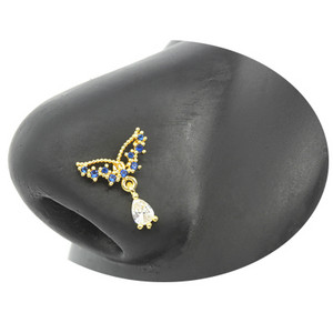 Nakit za piercing u nosu Ženske karike za nos od nehrđajućeg čelika Nakit za viseći nos s dragim kamenjem L zavojnice za nos Nakit za tijelo