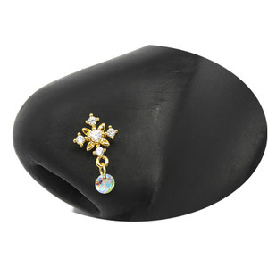 Nakit za piercing u nosu Ženske karike za nos od nehrđajućeg čelika Nakit za viseći nos s dragim kamenjem L zavojnice za nos Nakit za tijelo