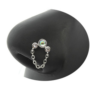 Nakit za piercing u nosu Ženske karike za nos od nehrđajućeg čelika Nakit za viseći nos s dragim kamenjem L zavojnice za nos Nakit za tijelo