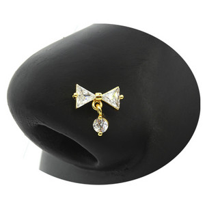 Nakit za piercing u nosu Ženske karike za nos od nehrđajućeg čelika Nakit za viseći nos s dragim kamenjem L zavojnice za nos Nakit za tijelo