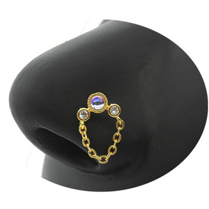 Nakit za piercing u nosu Ženske karike za nos od nehrđajućeg čelika Nakit za viseći nos s dragim kamenjem L zavojnice za nos Nakit za tijelo