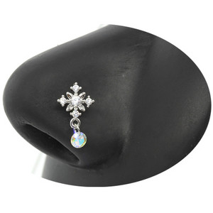 Nakit za piercing u nosu Ženske karike za nos od nehrđajućeg čelika Nakit za viseći nos s dragim kamenjem L zavojnice za nos Nakit za tijelo