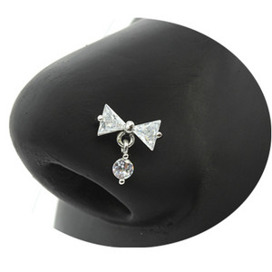 Nakit za piercing u nosu Ženske karike za nos od nehrđajućeg čelika Nakit za viseći nos s dragim kamenjem L zavojnice za nos Nakit za tijelo