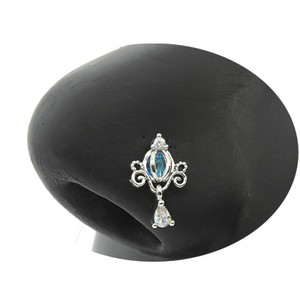 Nakit za piercing u nosu Ženske karike za nos od nehrđajućeg čelika Nakit za viseći nos s dragim kamenjem L zavojnice za nos Nakit za tijelo