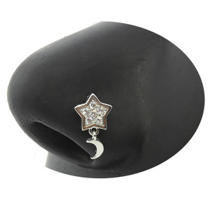 Nakit za piercing u nosu Ženske karike za nos od nehrđajućeg čelika Nakit za viseći nos s dragim kamenjem L zavojnice za nos Nakit za tijelo