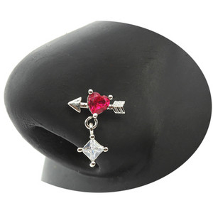 Nakit za piercing u nosu Ženske karike za nos od nehrđajućeg čelika Nakit za viseći nos s dragim kamenjem L zavojnice za nos Nakit za tijelo