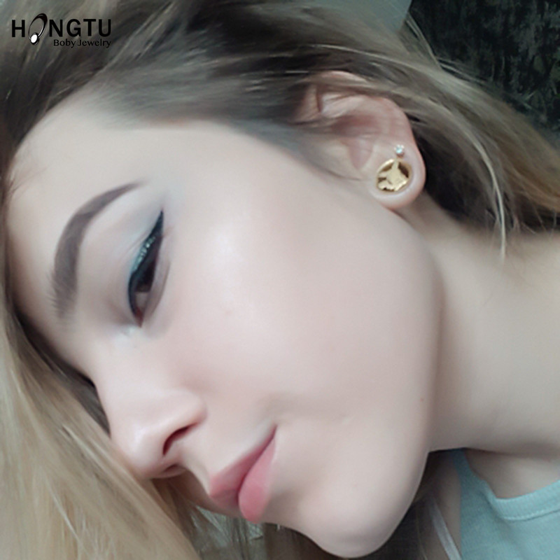 2PC 8-20mm zlatni ekspanderi za uši Nakit za piercing tijela Nakit za tijelo od 316L kirurškog čelika Mjerači za tunele za uho Tuneli za čepiće