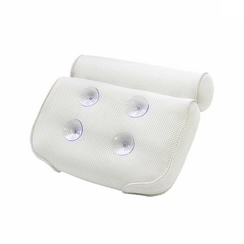 Αναπνεύσιμο μαξιλάρι σπα με 3D διχτυωτό στήριγμα για λαιμό και πλάτη με βεντούζες για αξεσουάρ μπάνιου για το σπίτι