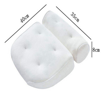 Αναπνεύσιμο μαξιλάρι σπα με 3D διχτυωτό στήριγμα για λαιμό και πλάτη με βεντούζες για αξεσουάρ μπάνιου για το σπίτι