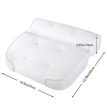 3D мрежеста спа нехлъзгаща се мека вана спа възглавница вана възглавница за глава с вендузи за врата и гърба консумативи за баня