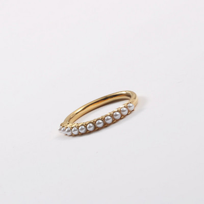 Joolim vrhunska zlatna obrada bez potamnjenja, svijetli, luksuzni Sweety fini biserni prstenovi, poklon za žene, veleprodaja nakita od nehrđajućeg čelika