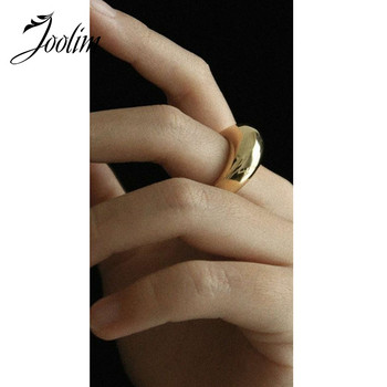 High End Shinny Gold Chunky Δαχτυλίδι από ανοξείδωτο ατσάλι για γυναικεία δαχτυλίδια Δώρο για γυναίκες