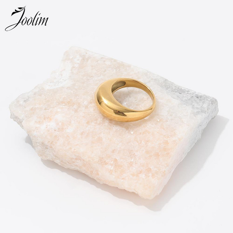 Aukštos klasės blizgus auksinis stambus pirštas nerūdijančio plieno žiedai moterims Žiedai moterims Dovana