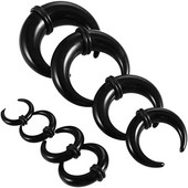 WKOUD 8 PCS Ausu ķermeņa pīrsingu komplekts Akrila konusveida spirālveida konusveida tuneļi starpsienas raga ausu paplašinājumi vīriešiem sievietēm sieviešu ķermeņa rotaslietas