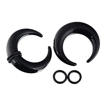 WKOUD 8 PCS Комплект за пиърсинг на ухото Акрилни стеснени спирални конусовидни тунели Разширения на ухото на преградния рог за мъже, жени Бижута за тяло
